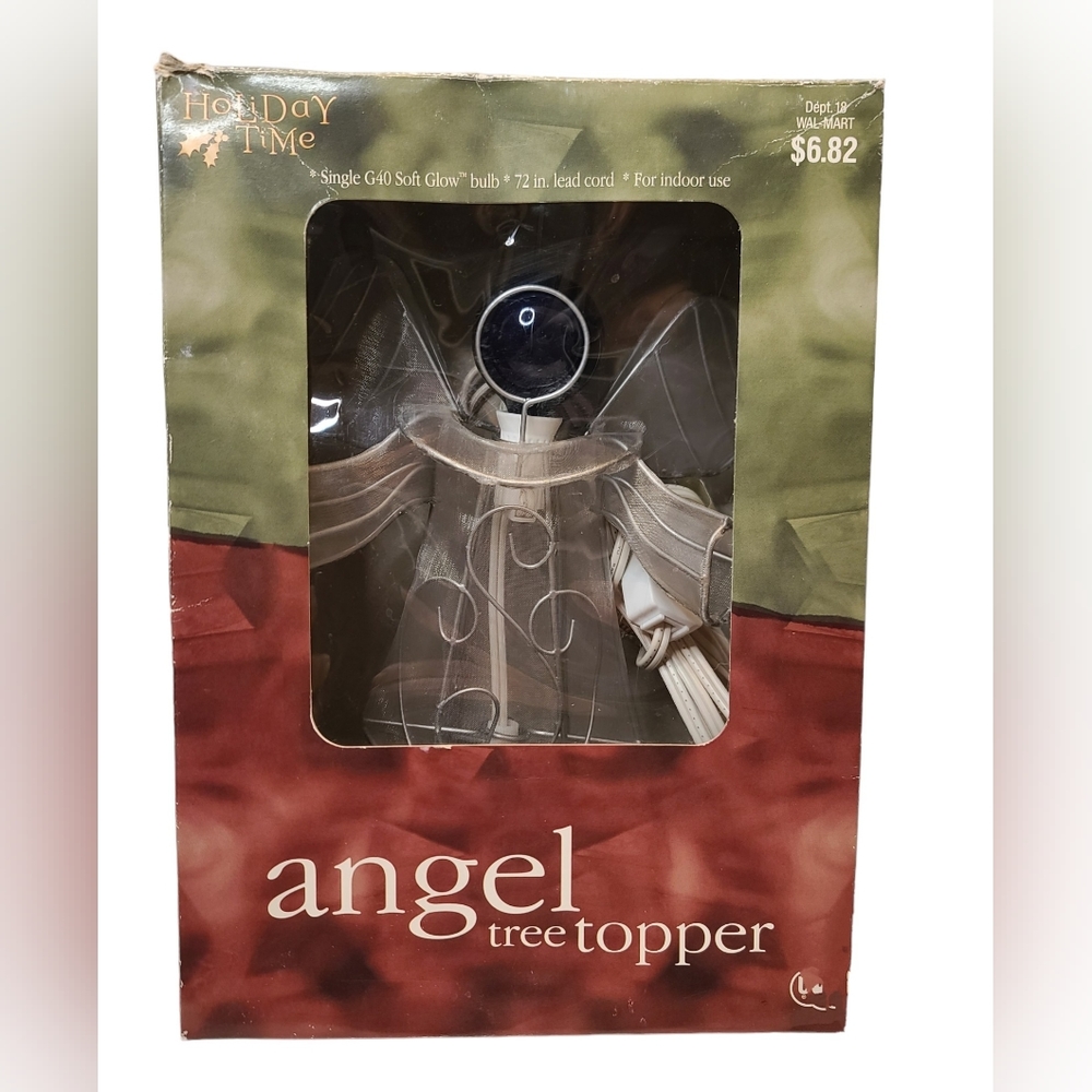 Vintage Angel Xmas light up Tree Topper